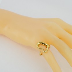 Tiffany ring heart K18YG yellow gold size 6 ladies