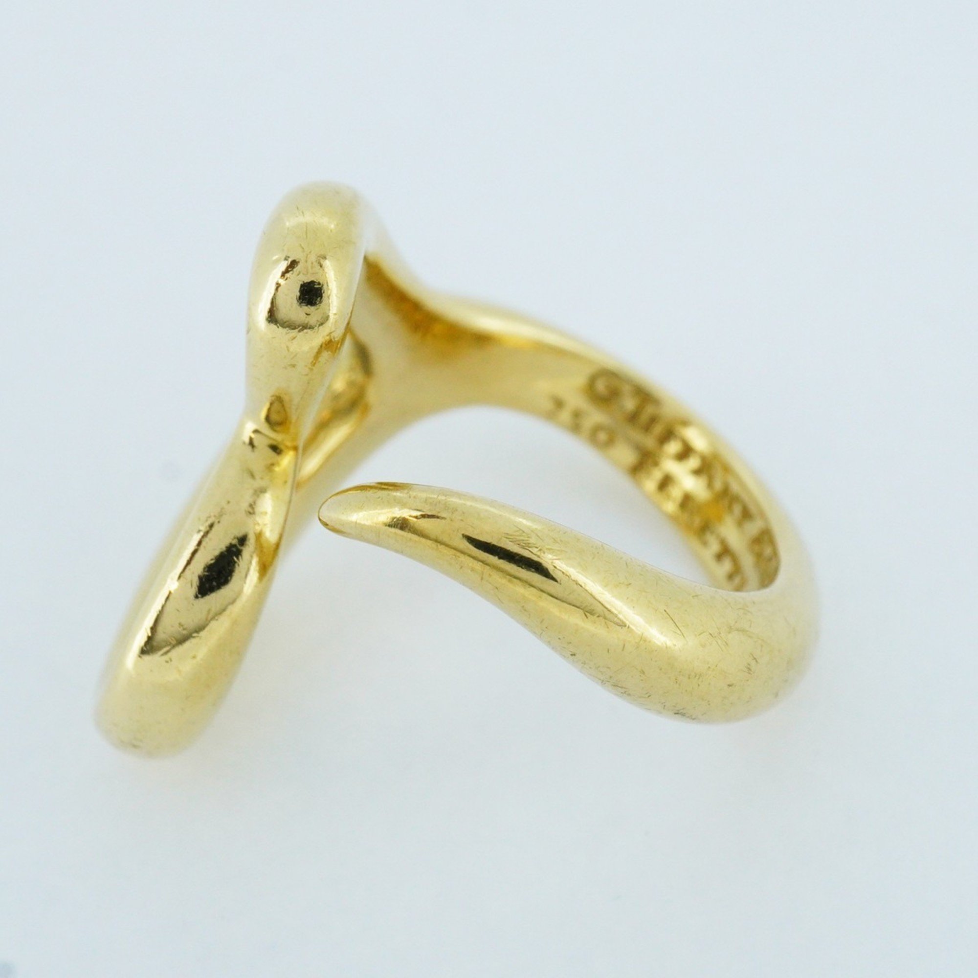 Tiffany ring heart K18YG yellow gold size 6 ladies