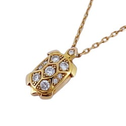 Cartier Necklace Torche Turtle Diamond K18PG Pink Gold Ladies