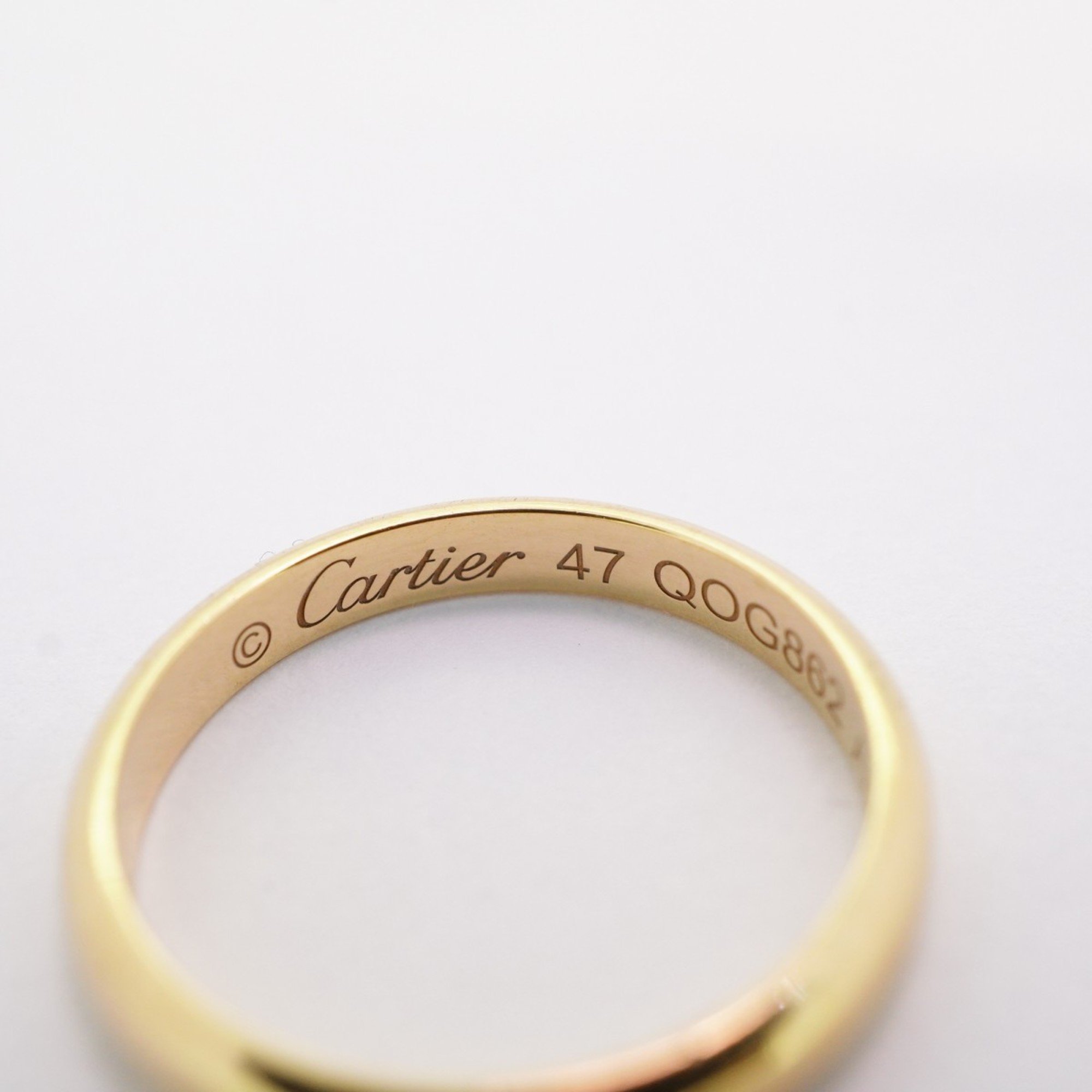 Cartier Ring Classic Wedding K18YG Yellow Gold #47 Ladies