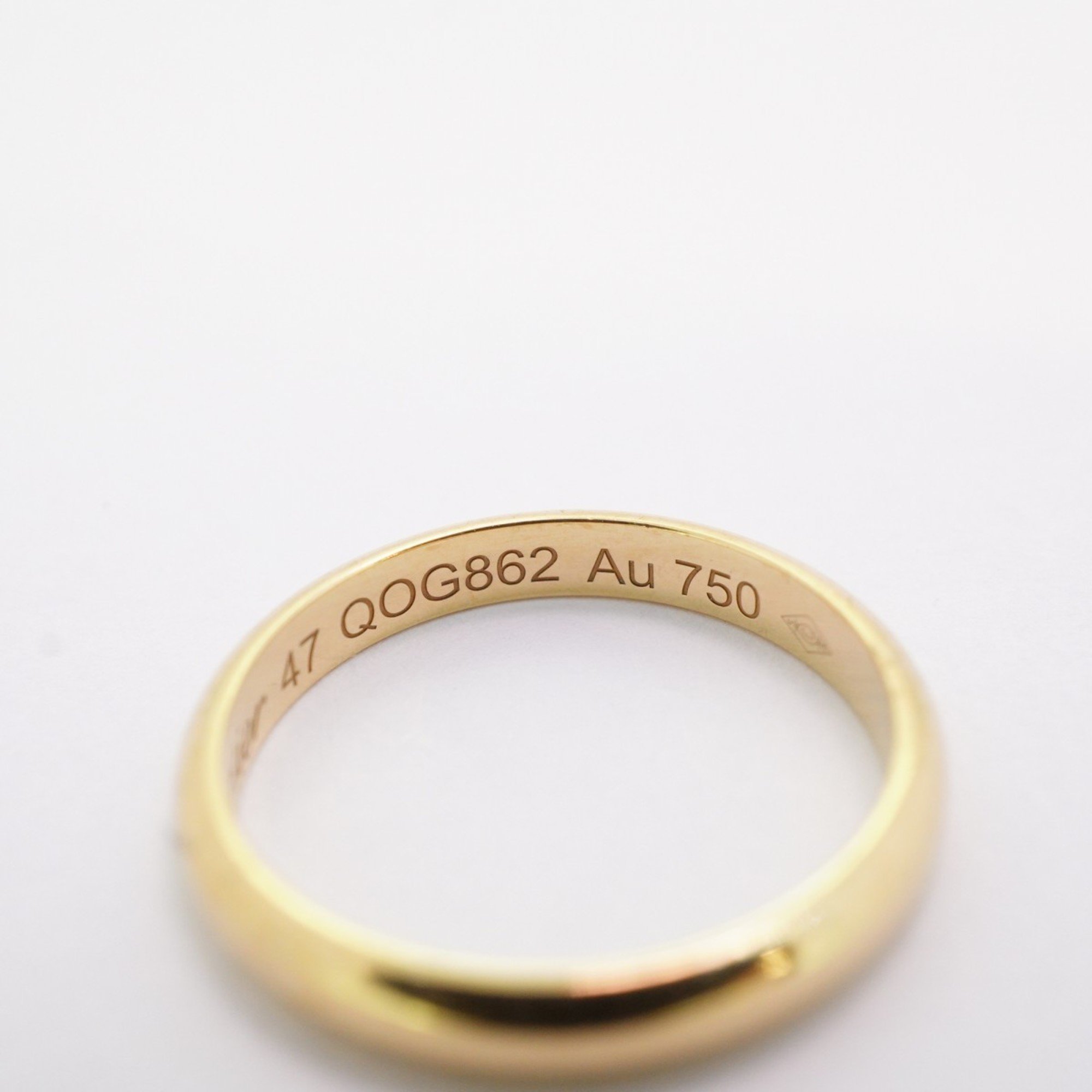 Cartier Ring Classic Wedding K18YG Yellow Gold #47 Ladies