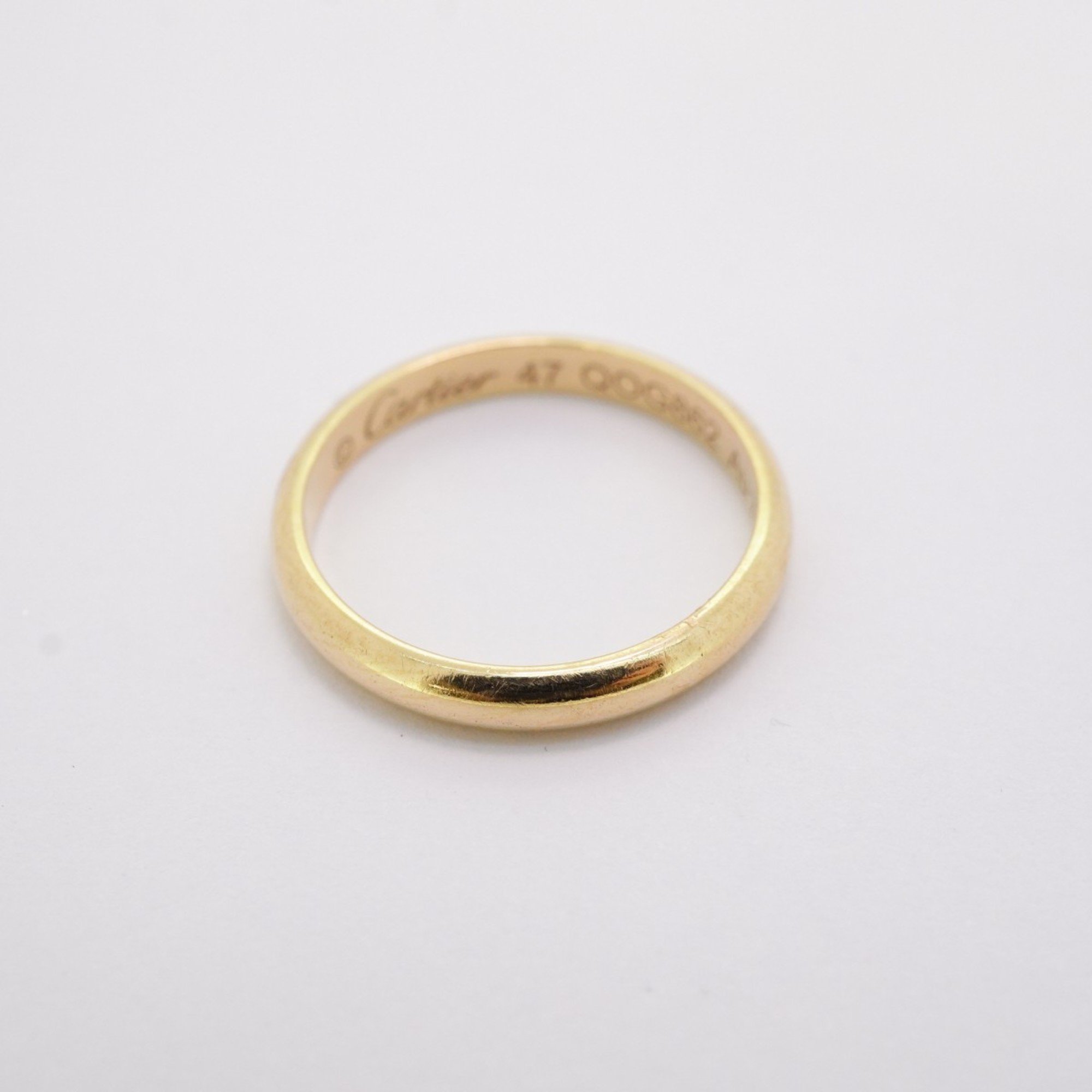 Cartier Ring Classic Wedding K18YG Yellow Gold #47 Ladies