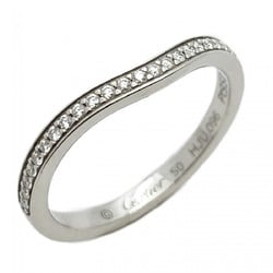 Cartier Ring Ballerina Half Eternity Diamond Pt950 Platinum #50 Ladies