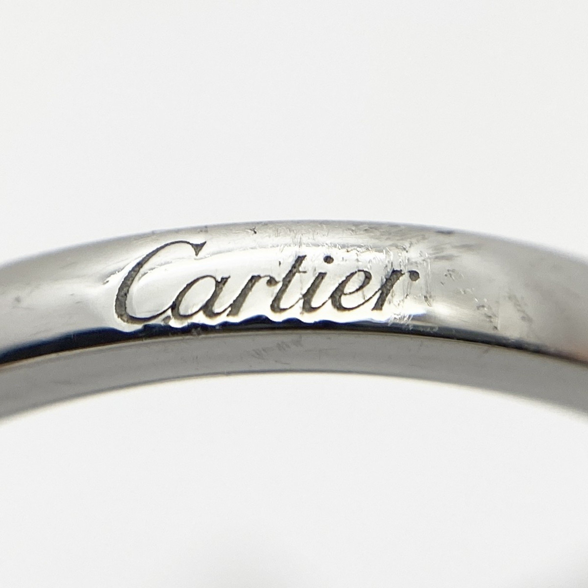 Cartier Ring Ballerina Half Eternity Diamond Pt950 Platinum #50 Ladies