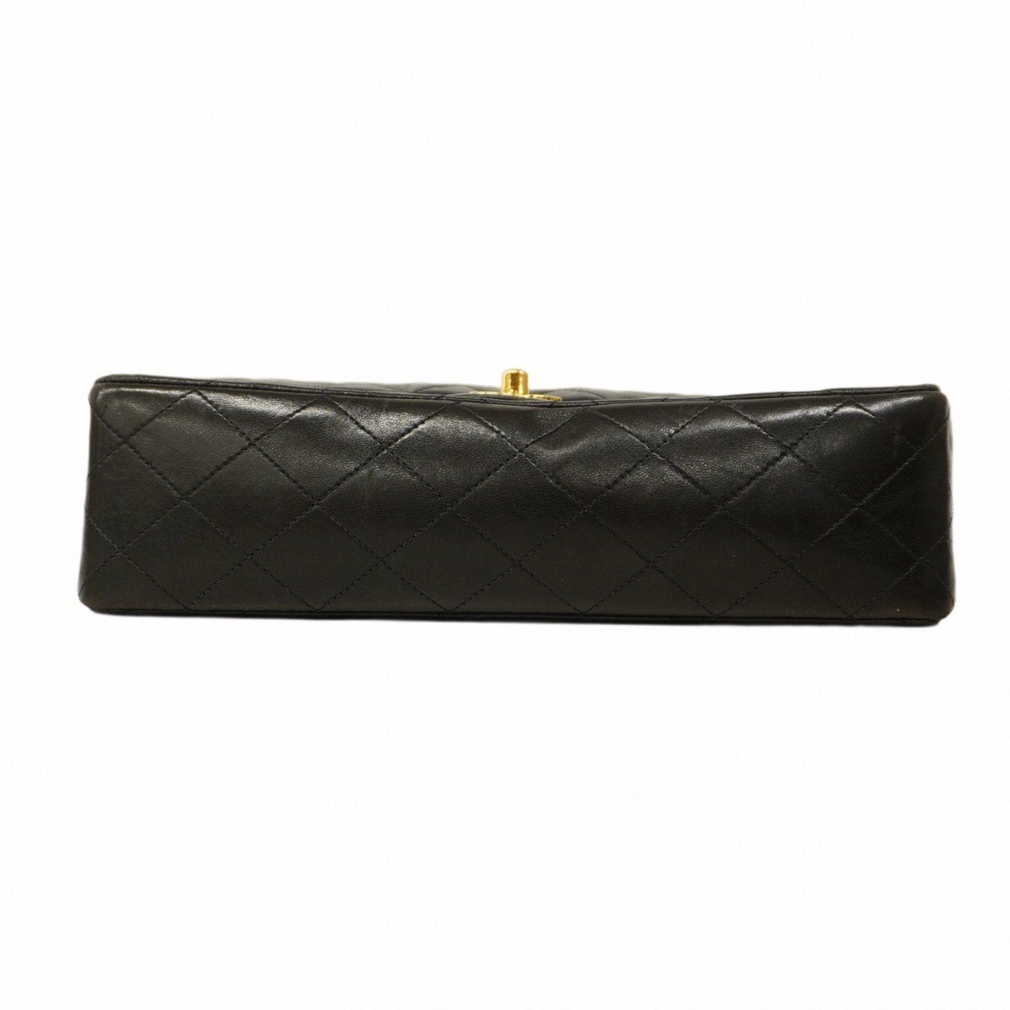 Chanel Shoulder Bag Matelasse Lambskin Black Women's