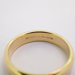 Tiffany Ring Wedding Band K18YG Yellow Gold Size 15.5 Men's Women's