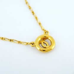 Chanel Necklace Coco Mark Circle GP Plated Gold Ladies