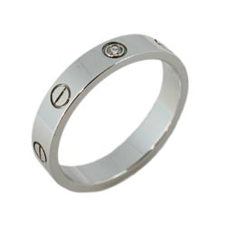 Cartier Ring Love 1PD Diamond K18WG White Gold #59 Men's