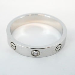 Cartier Ring Love 1PD Diamond K18WG White Gold #59 Men's