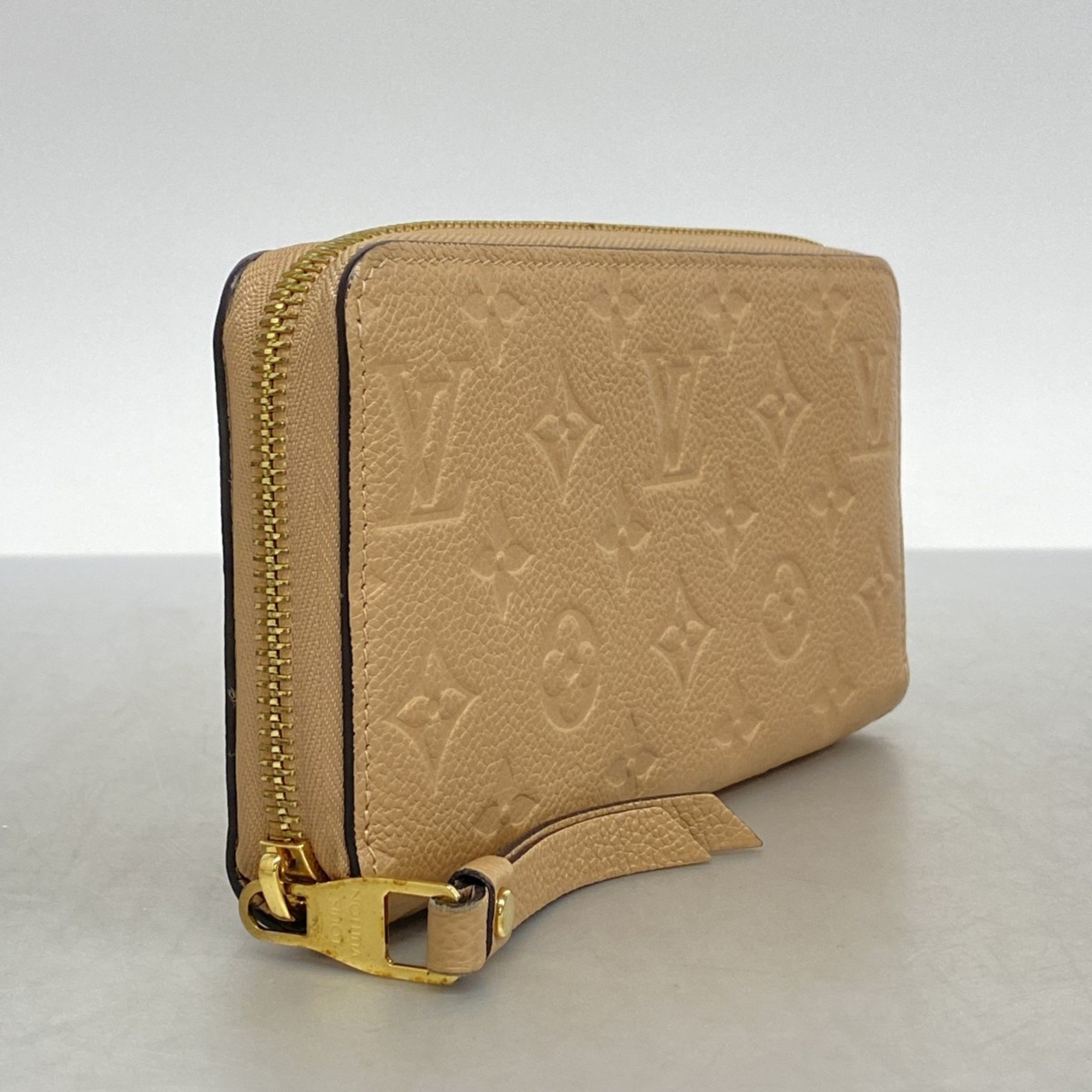 Louis Vuitton Long Wallet Monogram Empreinte Zippy M69034 Tourterelle Ladies