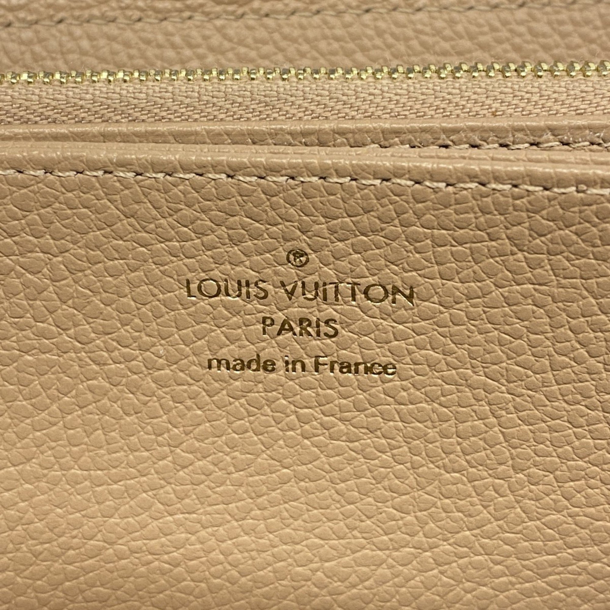 Louis Vuitton Long Wallet Monogram Empreinte Zippy M69034 Tourterelle Ladies