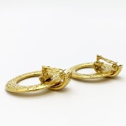 Chanel Earrings Circle GP Plated Gold Ladies