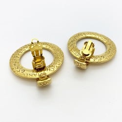 Chanel Earrings Circle GP Plated Gold Ladies