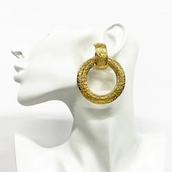 Chanel Earrings Circle GP Plated Gold Ladies