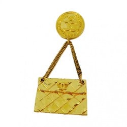 Chanel Brooch Coco Mark Matelasse GP Plated Gold Ladies