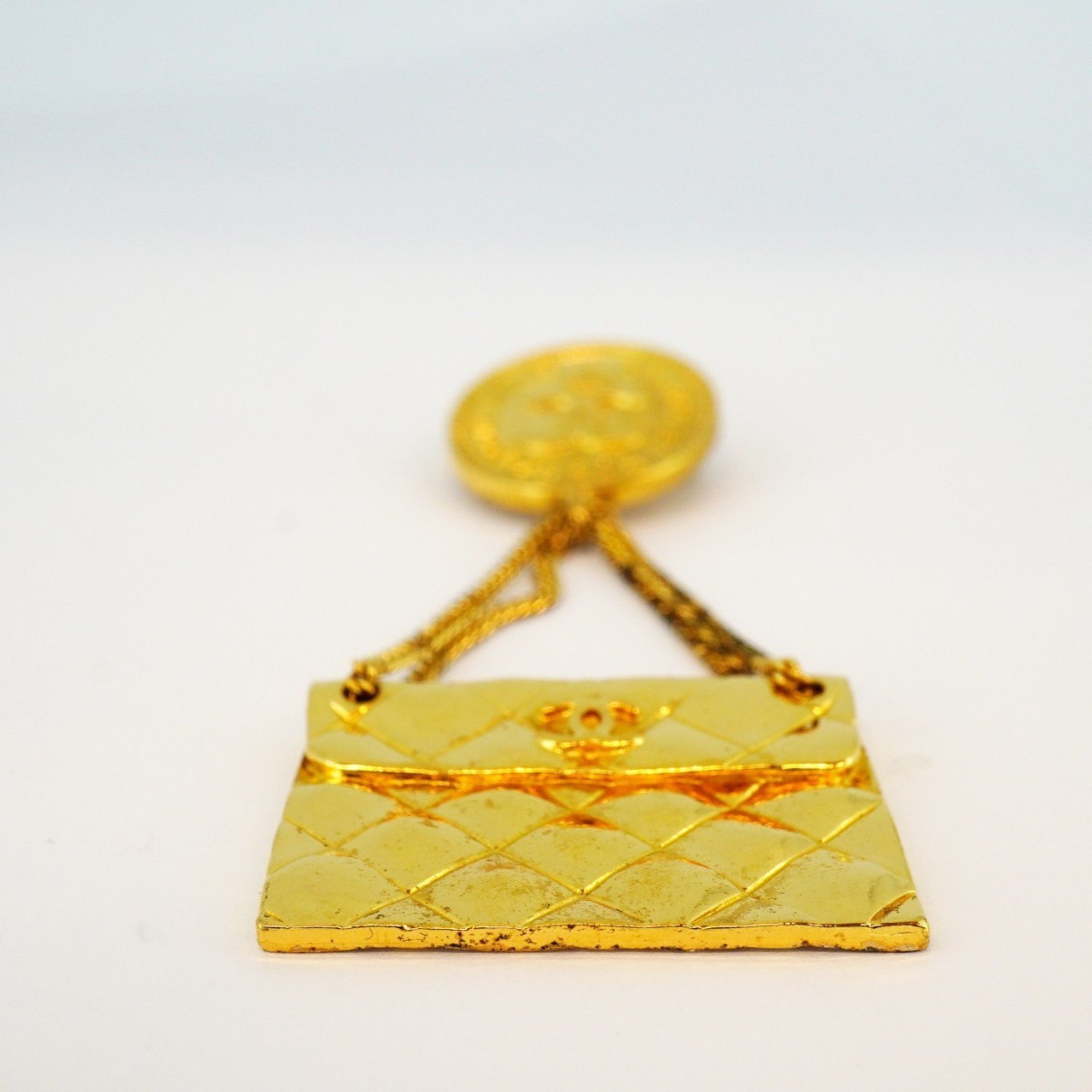 Chanel Brooch Coco Mark Matelasse GP Plated Gold Ladies