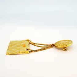 Chanel Brooch Coco Mark Matelasse GP Plated Gold Ladies