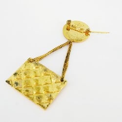 Chanel Brooch Coco Mark Matelasse GP Plated Gold Ladies