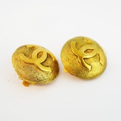 Chanel Earrings Coco Mark Circle GP Plated Gold Ladies