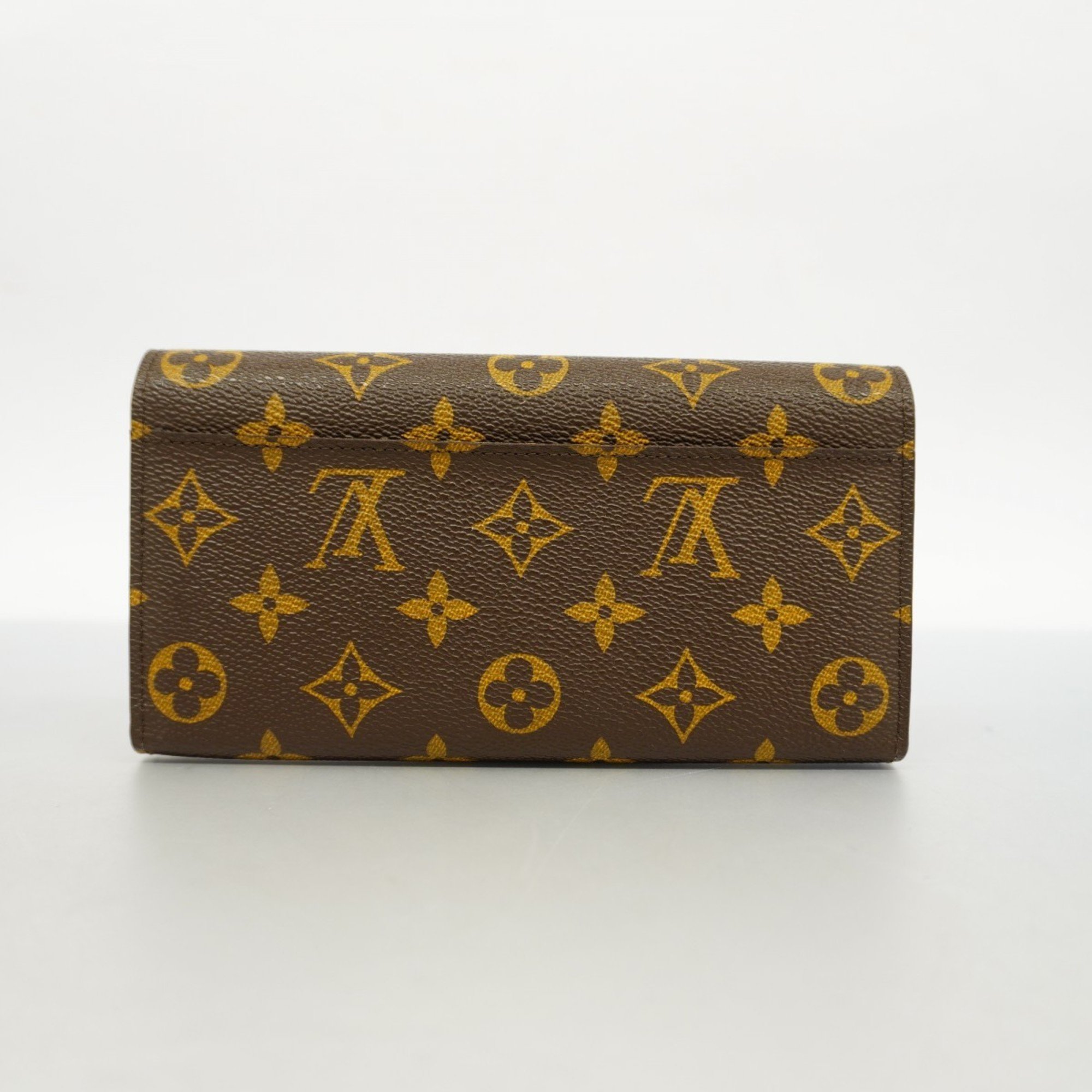 Louis Vuitton Long Wallet Monogram Portefeuille Sarah M60531 Brown Ladies