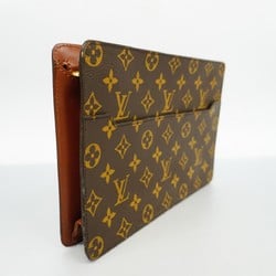 Louis Vuitton Clutch Bag Monogram Pochette Homme M51795 Brown Men's Women's