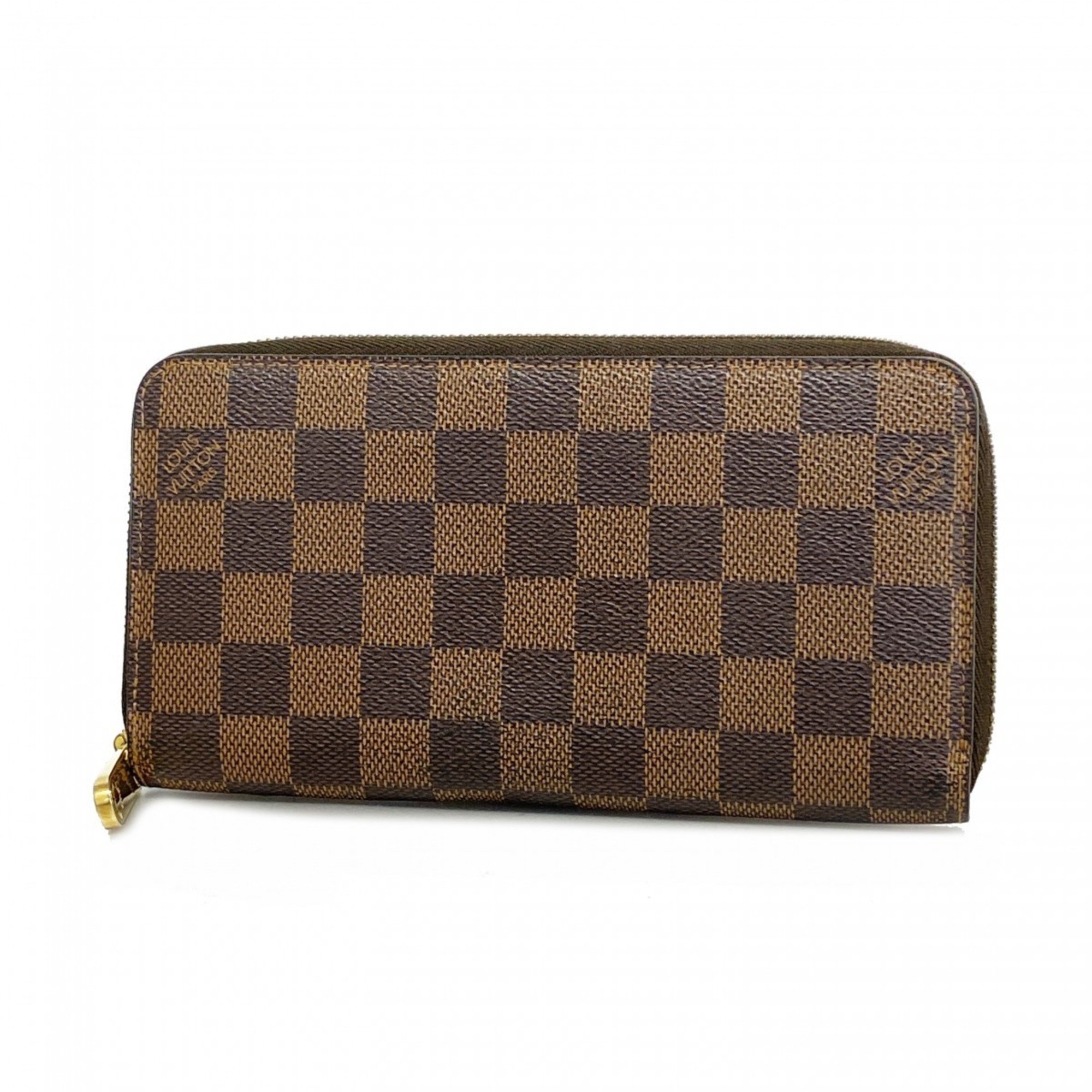 Louis Vuitton Long Wallet Damier Zippy N60015 Ebene Men's Women's