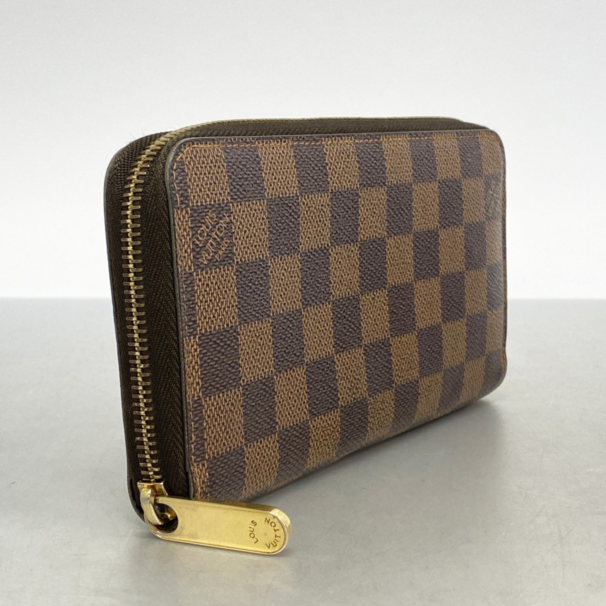 Louis Vuitton Long Wallet Damier Zippy N60015 Ebene Men's Women's