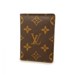 Louis Vuitton Business Card Holder/Card Case Monogram Porte Carte Pass Vertical M66541 Brown Men's Women's