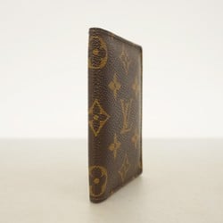 Louis Vuitton Business Card Holder/Card Case Monogram Porte Carte Pass Vertical M66541 Brown Men's Women's