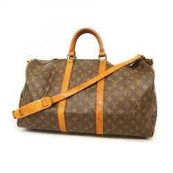 Louis Vuitton Boston Bag Monogram Keepall Bandouliere 50 M41416 Brown Men's Women's