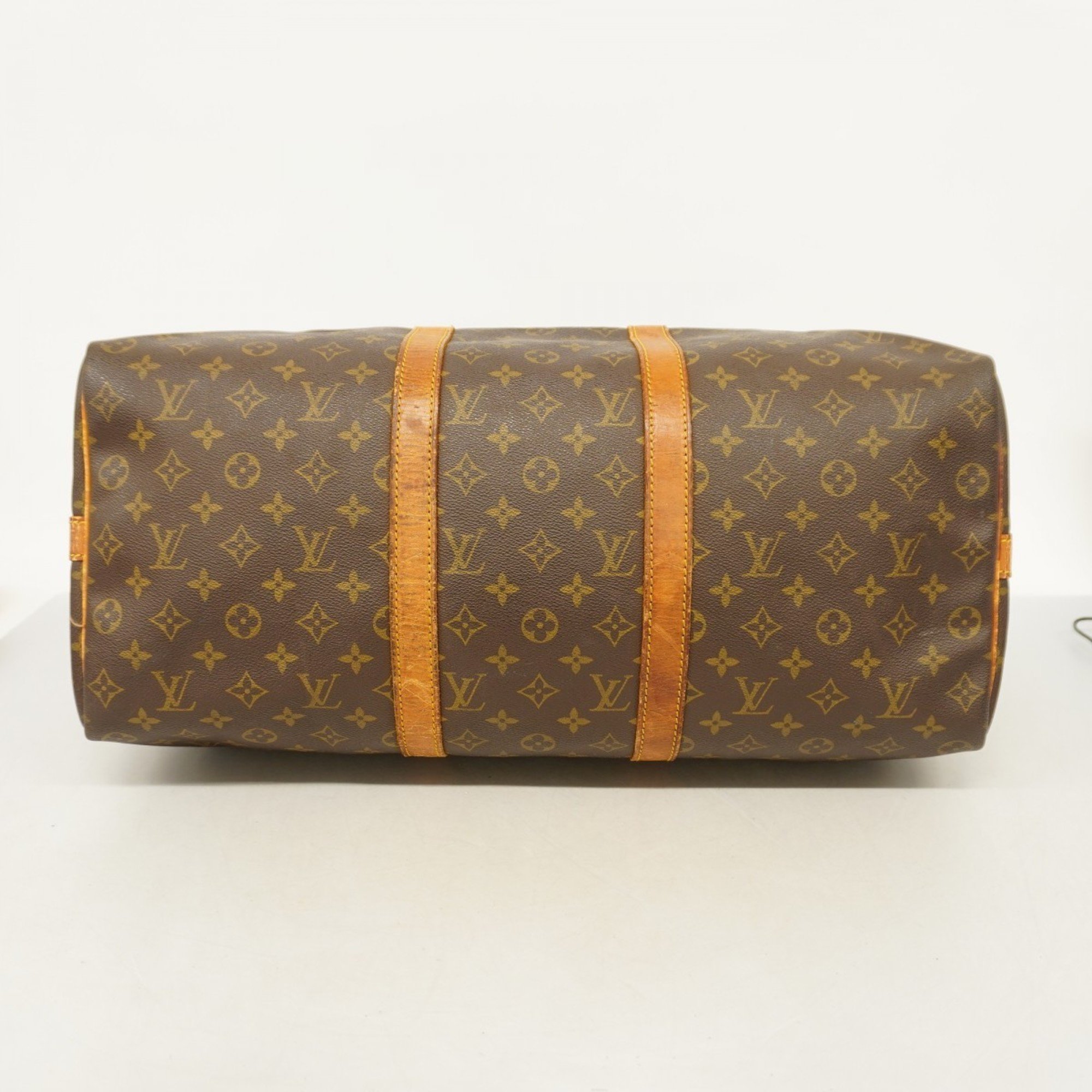 Louis Vuitton Boston Bag Monogram Keepall Bandouliere 50 M41416 Brown Men's Women's