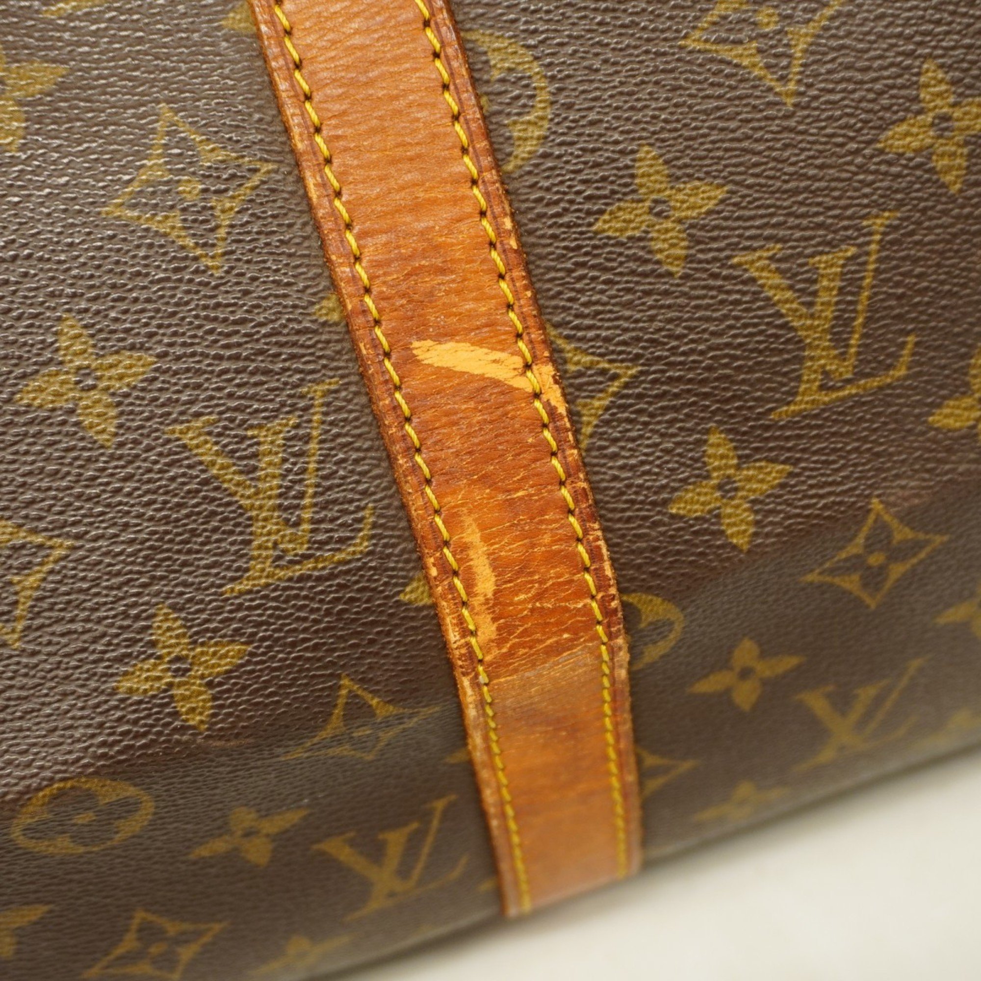 Louis Vuitton Boston Bag Monogram Keepall Bandouliere 50 M41416 Brown Men's Women's