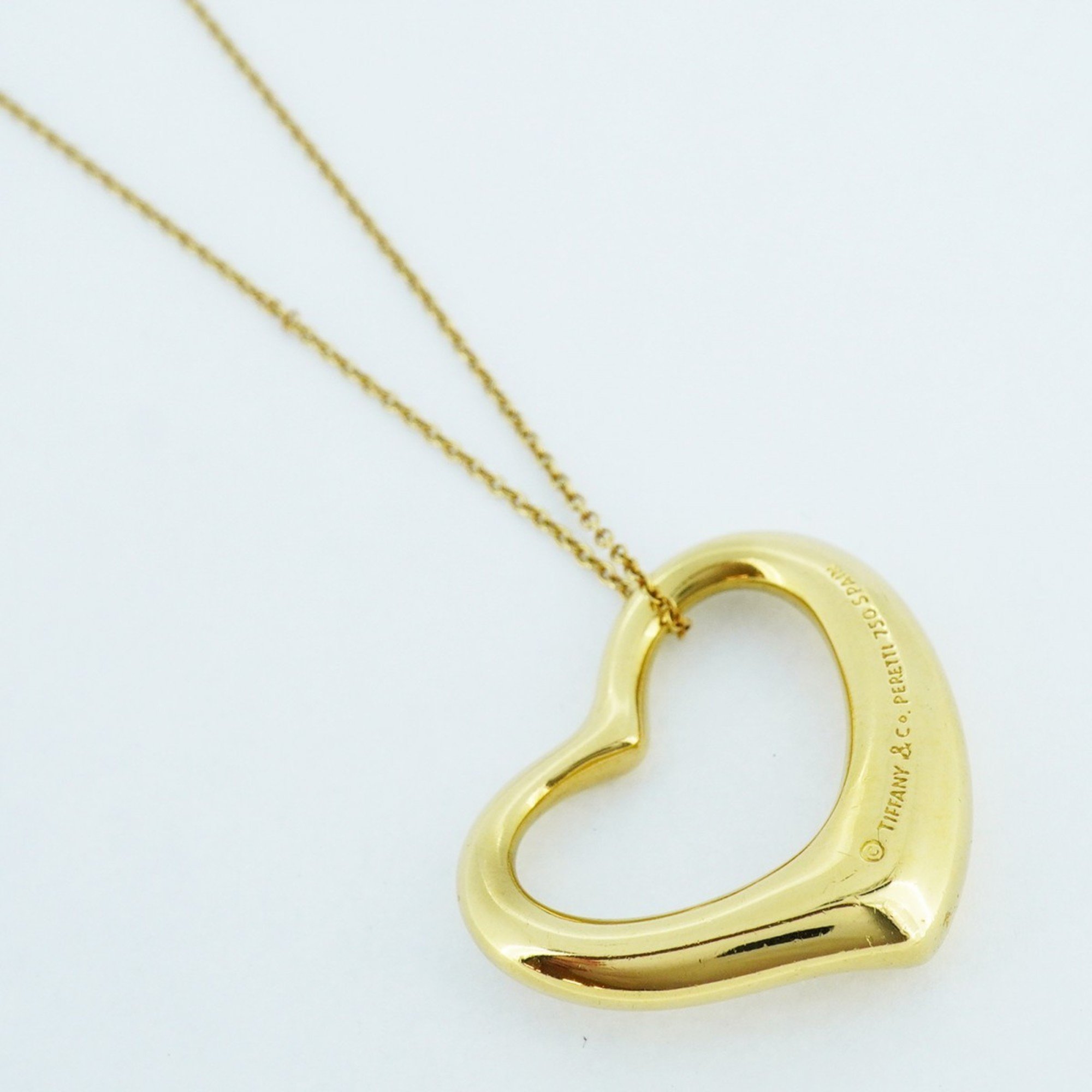 Tiffany Necklace Heart K18YG Yellow Gold Ladies