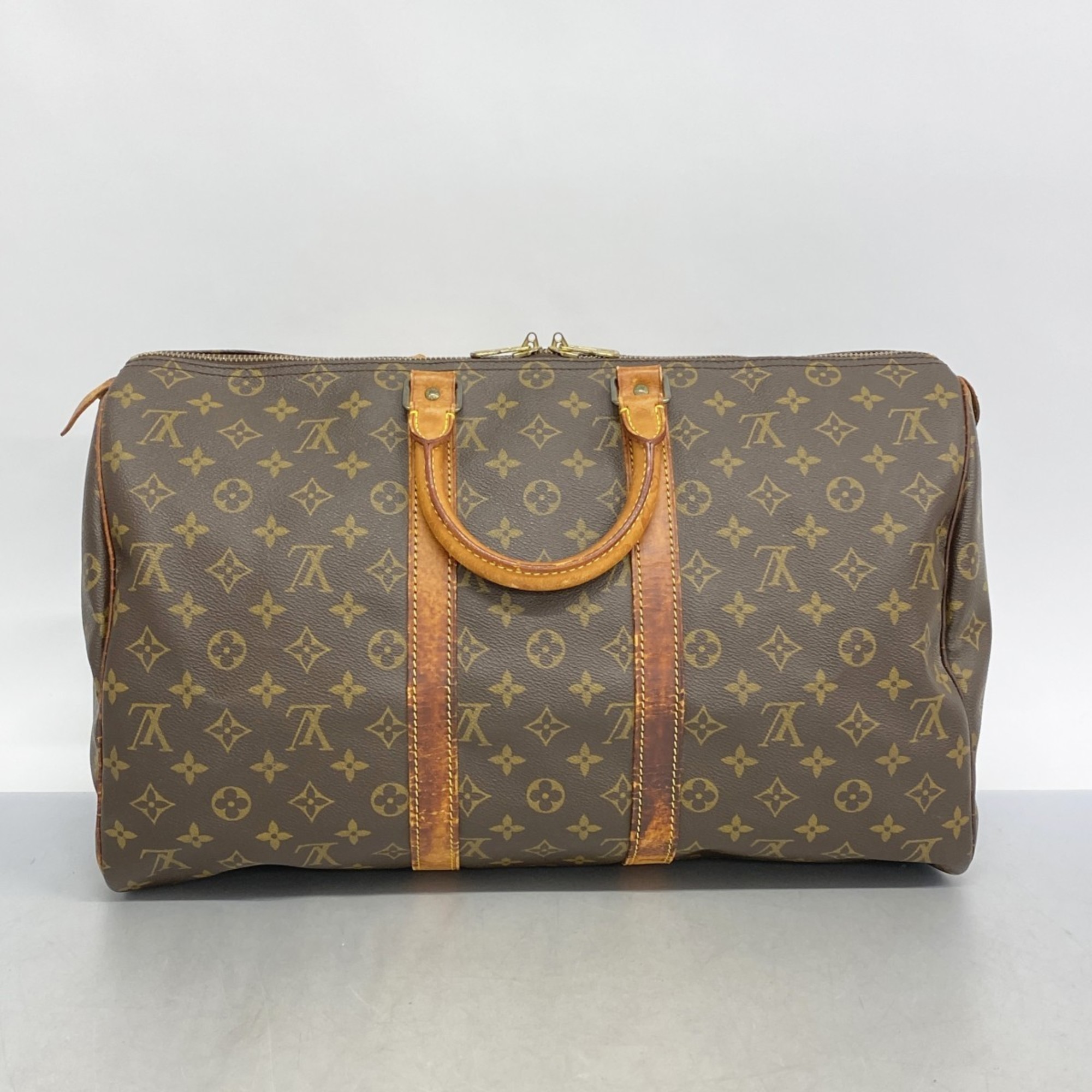 Louis Vuitton Boston Bag Monogram Keepall 45 M41428 Brown Men's Women's