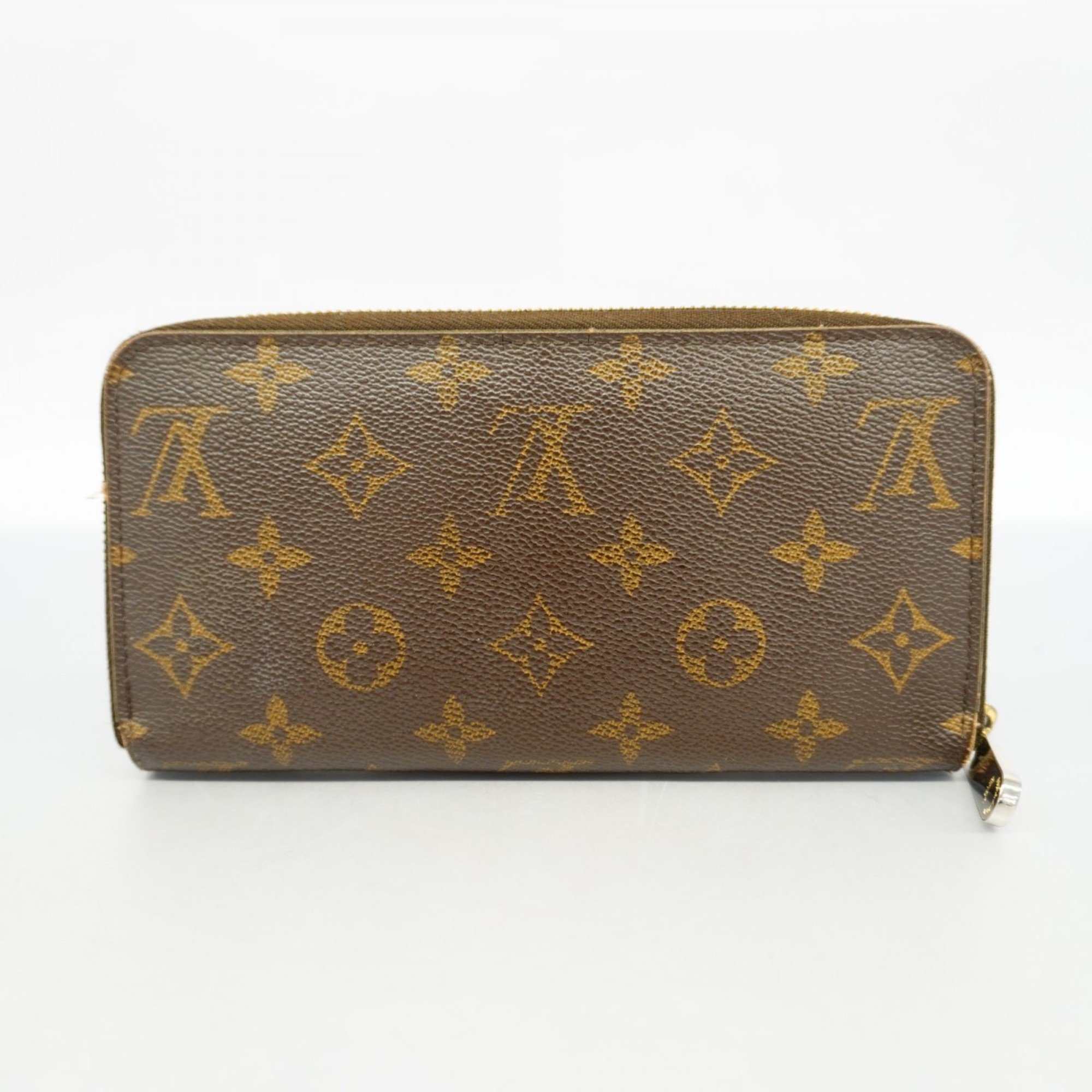 Louis Vuitton Long Wallet Monogram Zippy M60017 Brown Men's Women's