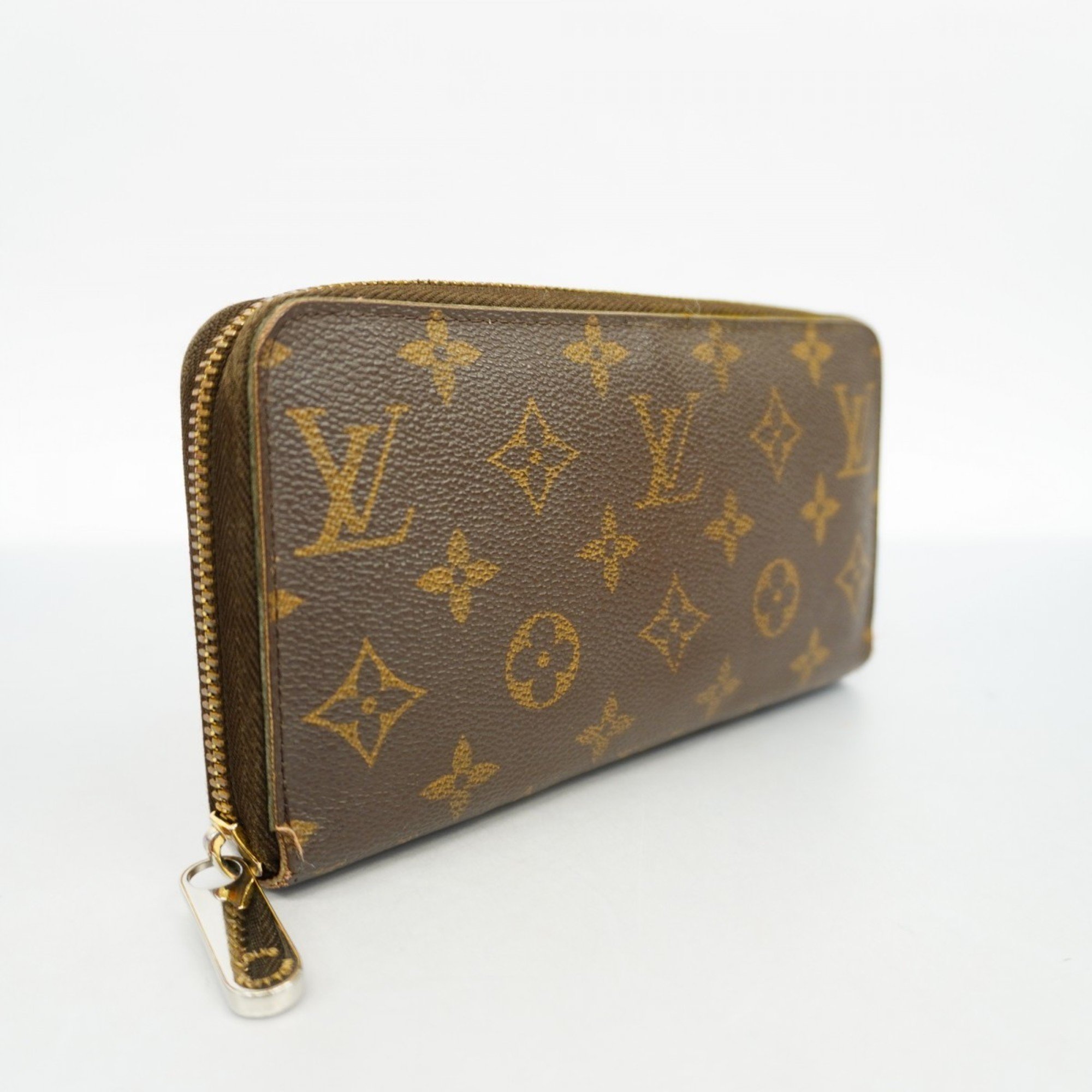 Louis Vuitton Long Wallet Monogram Zippy M60017 Brown Men's Women's