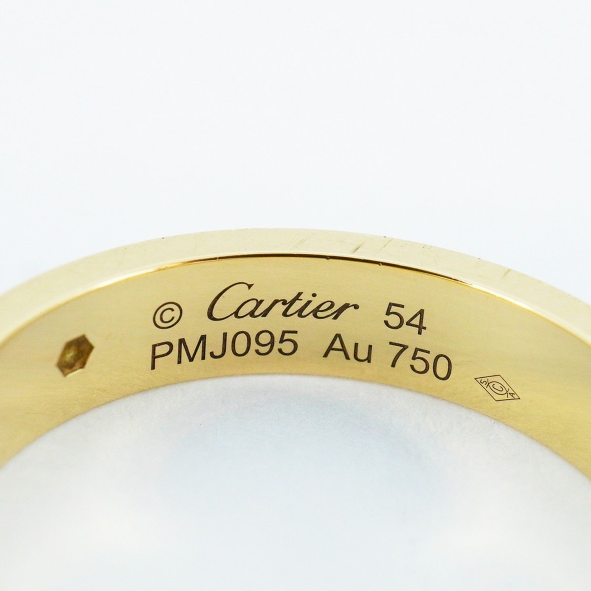 Cartier Ring Love 1PD Diamond K18YG Yellow Gold #54 Men's Women's