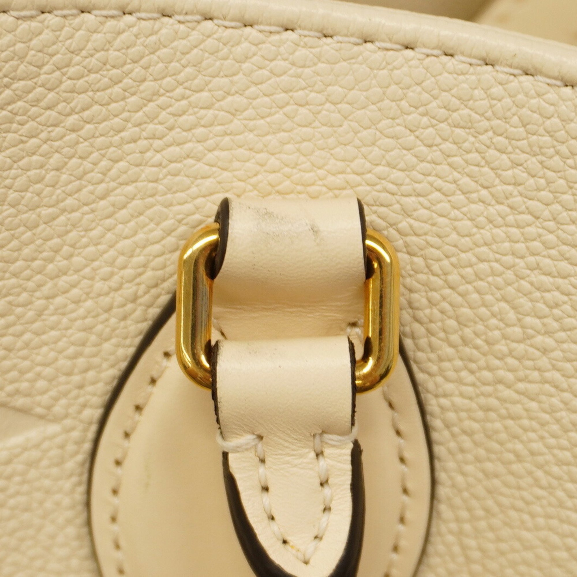 Louis Vuitton Tote Bag Monogram Empreinte On the Go GM M45081 Creme Women's