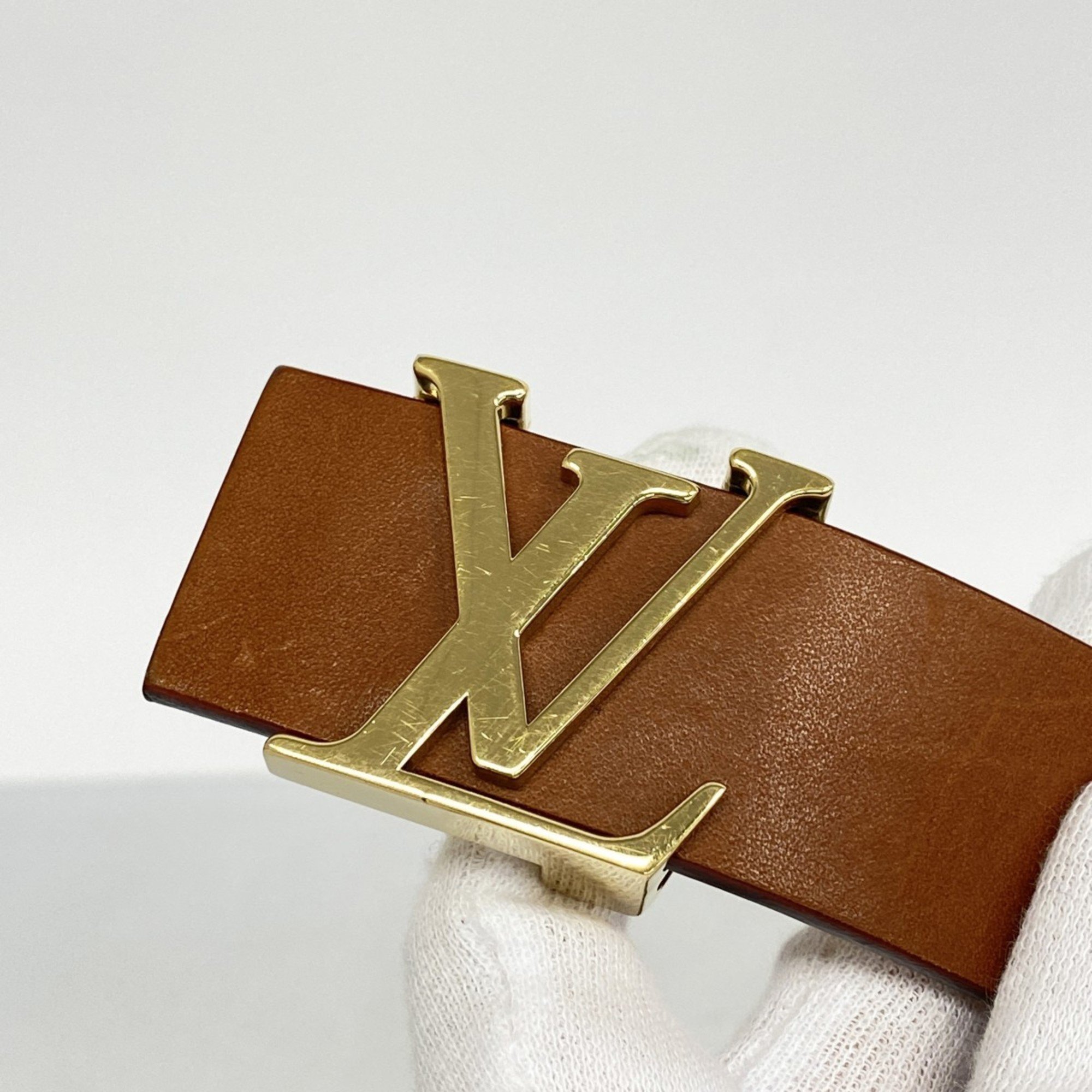 Louis Vuitton Belt Santur LV Initial M6903 Brown Men's