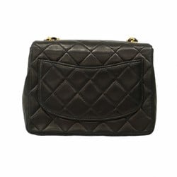 Chanel Shoulder Bag Matelasse Lambskin Black Women's