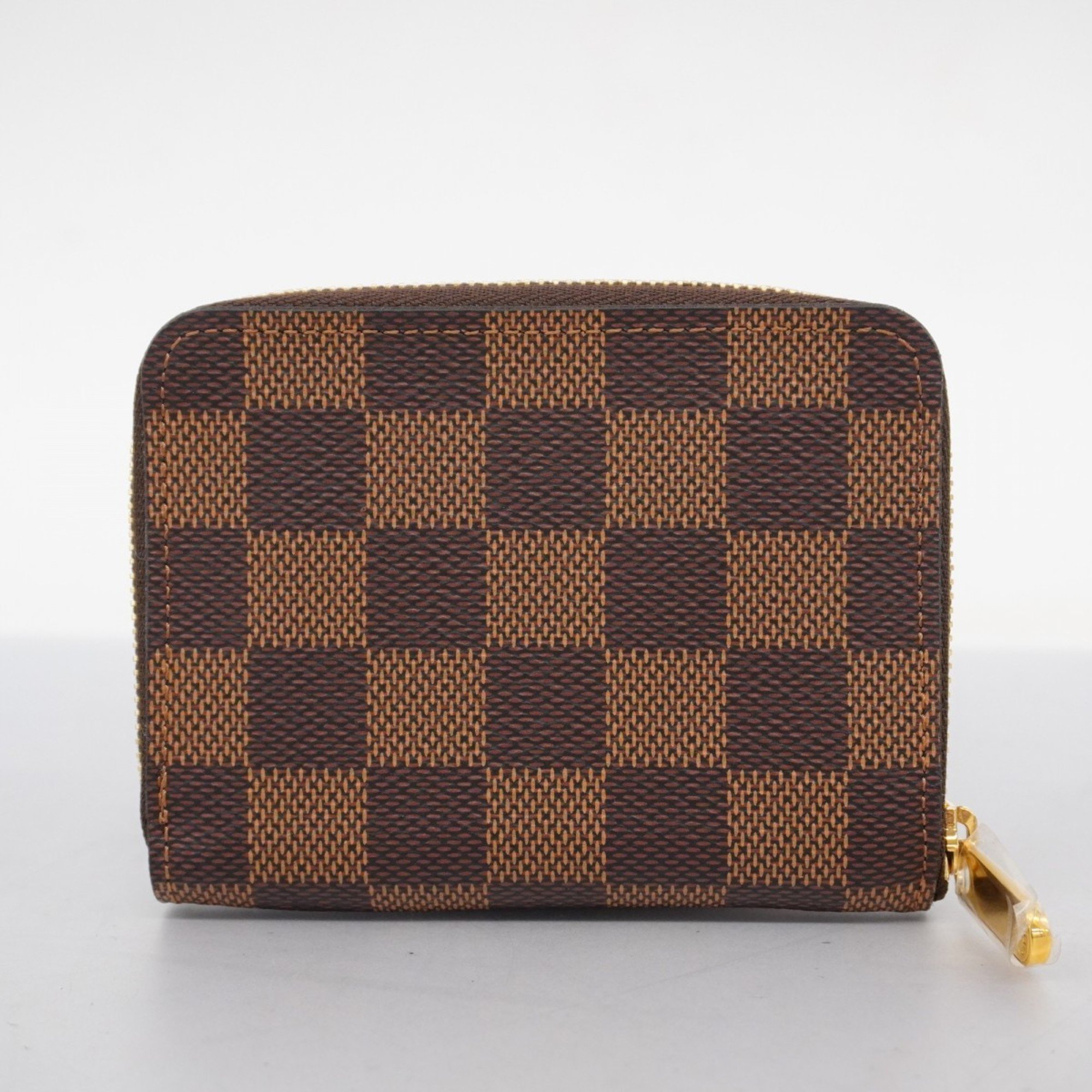 Louis Vuitton Wallets & Coin Cases Damier Zippy Purse N63070 Ebene Men's Women's