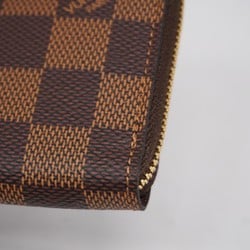 Louis Vuitton Wallets & Coin Cases Damier Zippy Purse N63070 Ebene Men's Women's