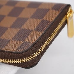 Louis Vuitton Wallets & Coin Cases Damier Zippy Purse N63070 Ebene Men's Women's