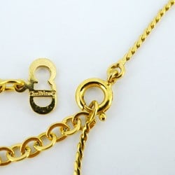 Christian Dior Necklace Rhinestone GP Plated Gold Ladies