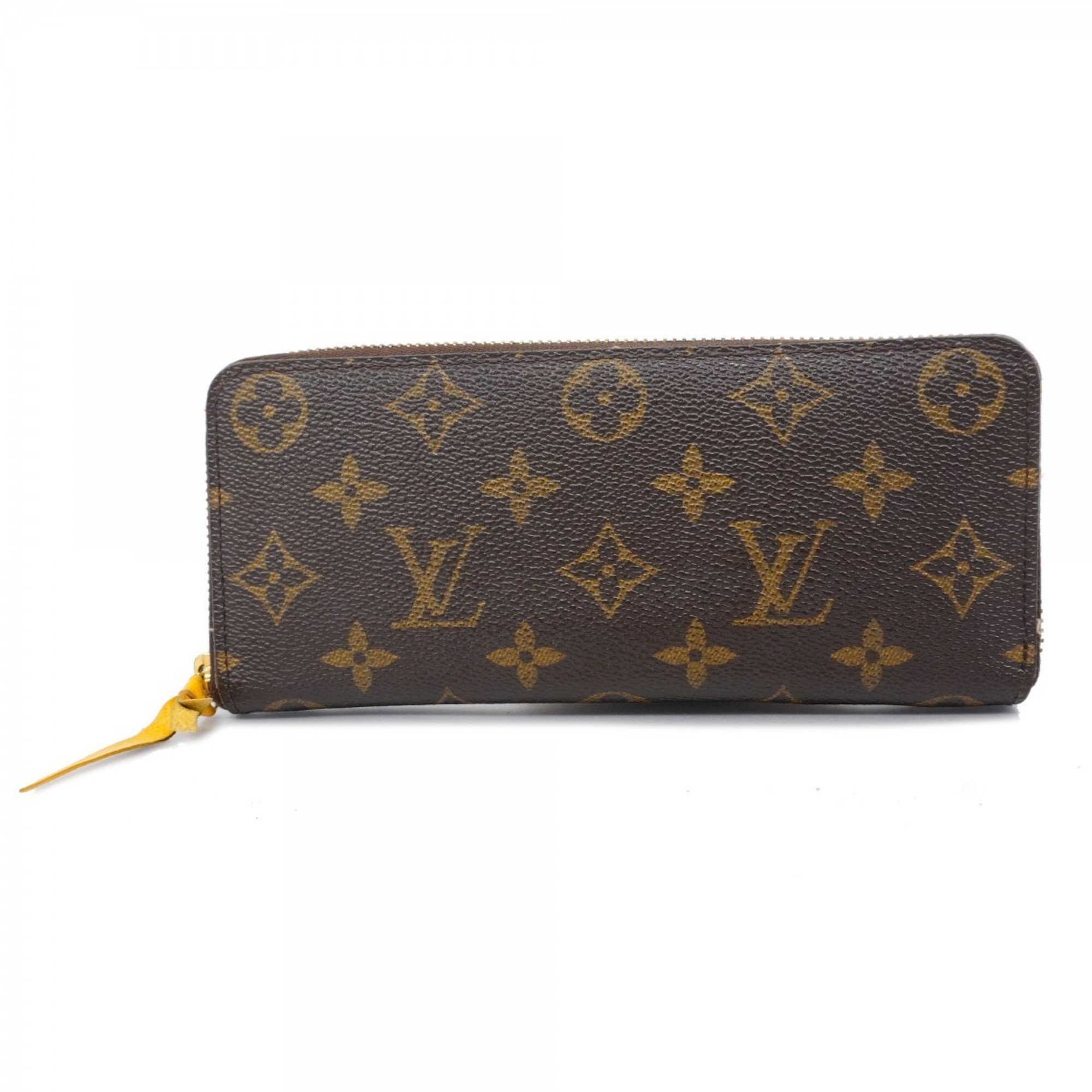 Louis Vuitton Long Wallet Monogram Portefeuille Clemence M60744 Mimosa Ladies