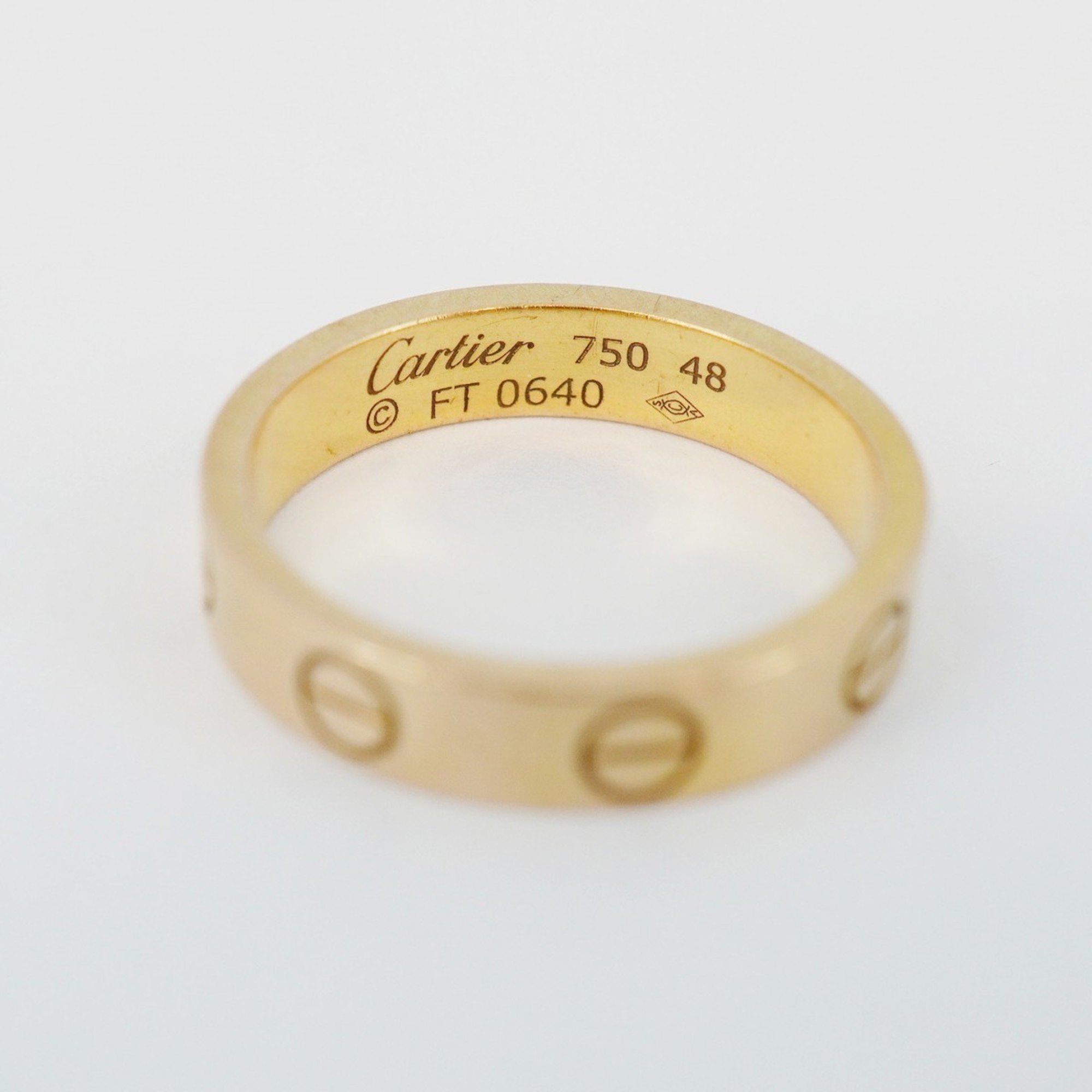 Cartier Ring Love K18YG Yellow Gold #48 Ladies