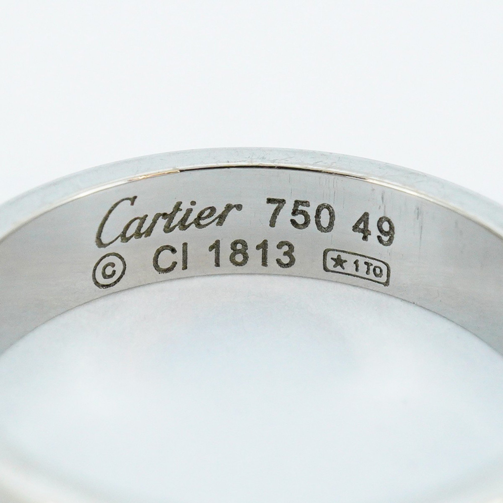 Cartier Ring Happy Birthday K18WG White Gold #49 Ladies