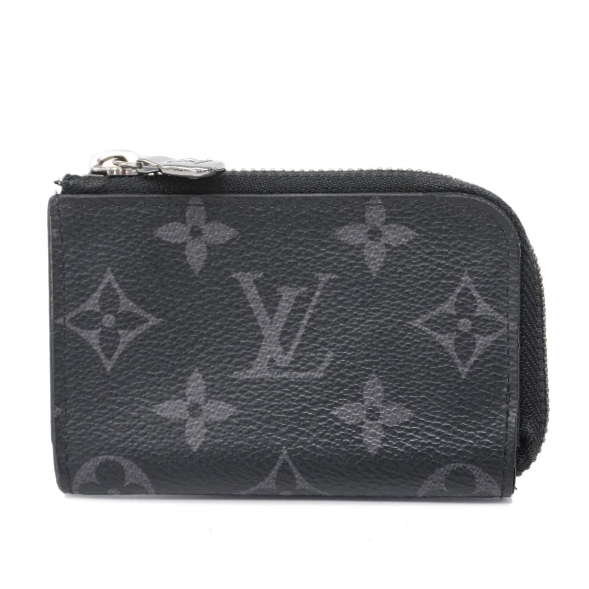 Louis Vuitton Wallet/Coin Case Monogram Eclipse Porte Monnaie Jour M63536 Black Men's