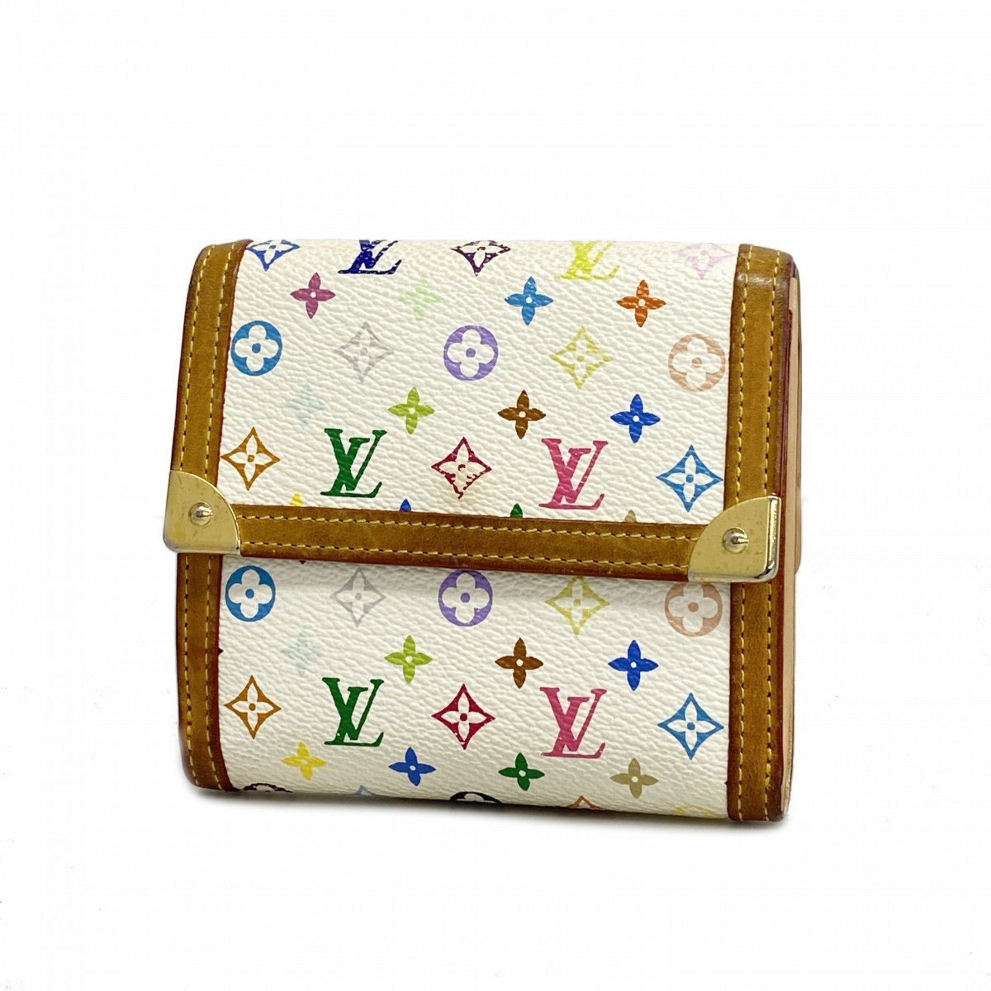 Louis Vuitton Tri-fold Wallet Monogram Multicolor Porte Monnaie Carte Credit M92983 Bron Ladies