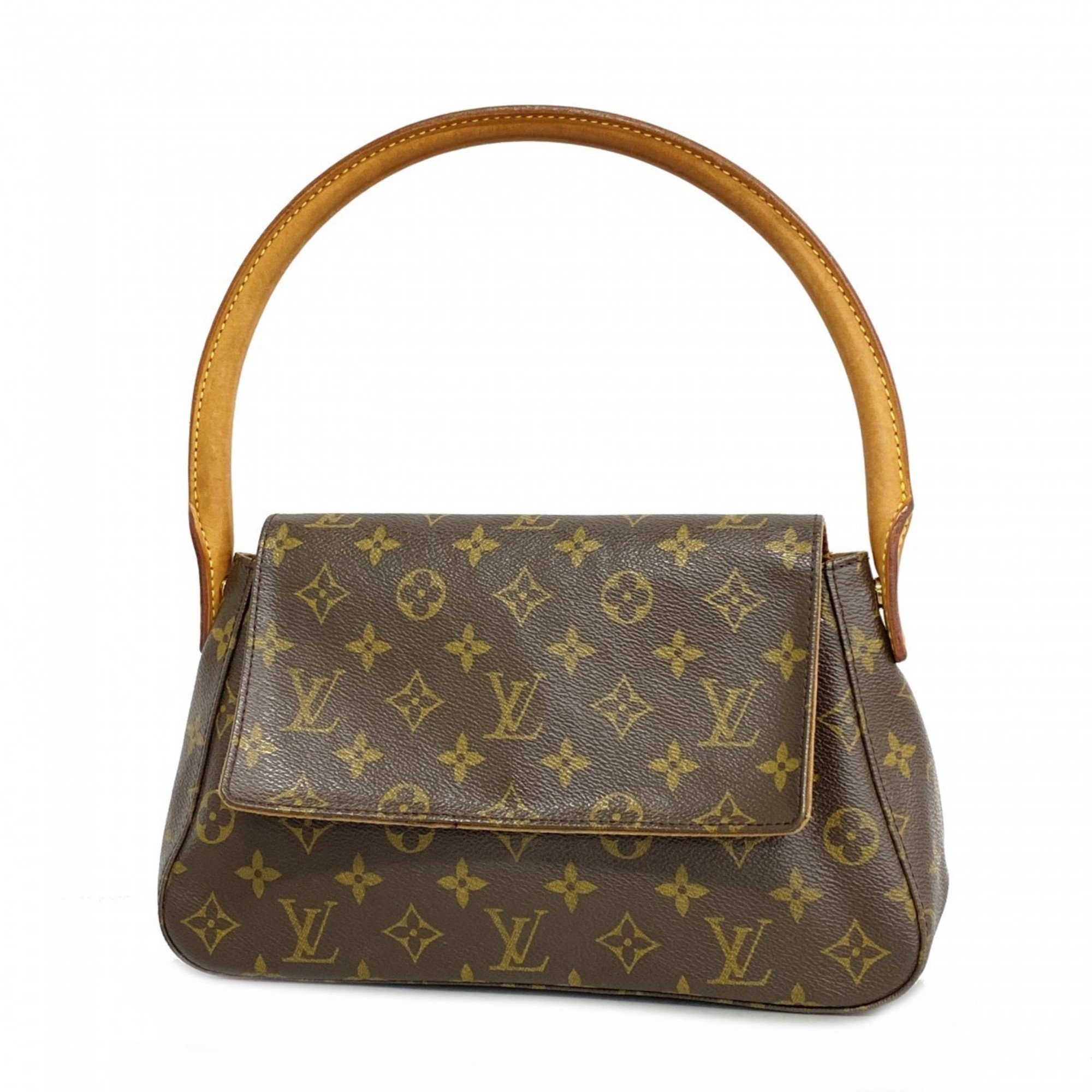 Louis Vuitton Shoulder Bag Monogram Looping M51147 Brown Ladies